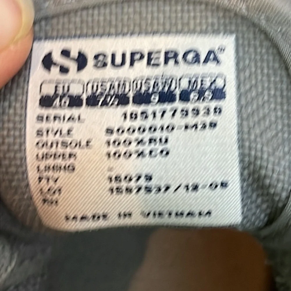 Superga 2750 Cotu Classic Sneaker S000010-M38 Gray Size M7.5/W9